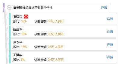 临安联核经济林苗专业合作社 工商信息 信用报告 财务报表 电话地址查询 天眼查